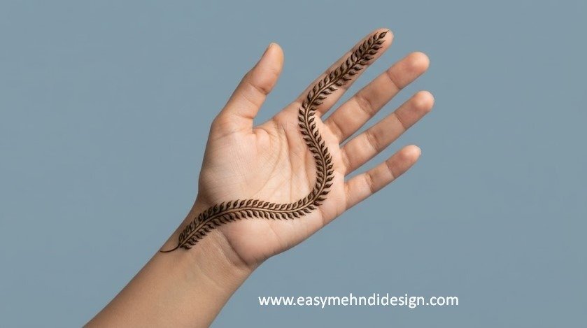 Front Hand Simple Mehndi Design