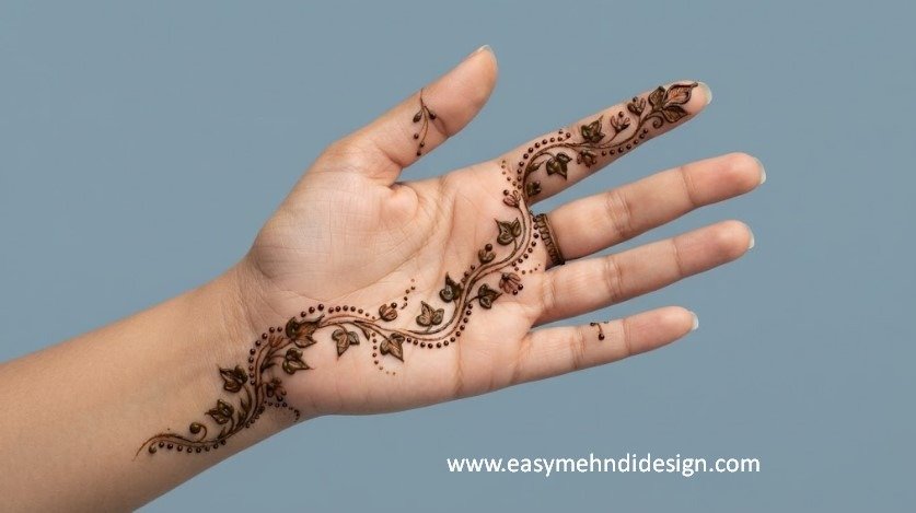 Front Hand Simple Mehndi Design