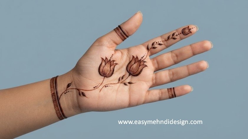Front Hand Simple Mehndi Design