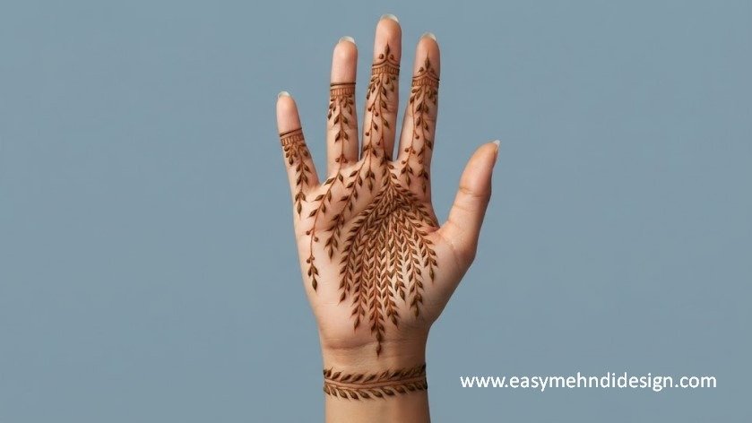 Front Hand Simple Mehndi Design