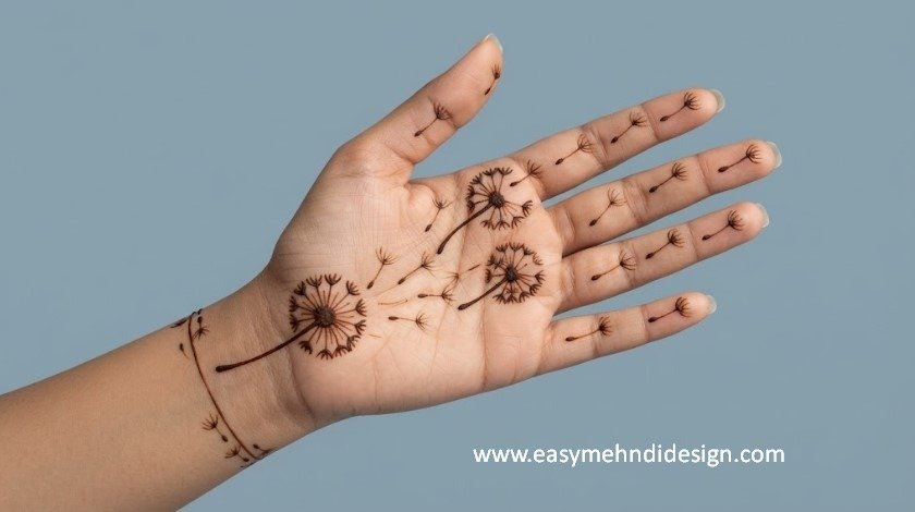 Front Hand Simple Mehndi Design