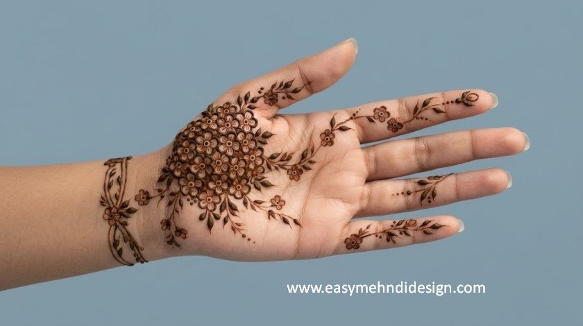 Front Hand Simple Mehndi Design