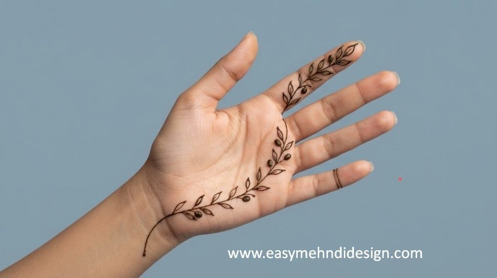 Front Hand Simple Mehndi Design