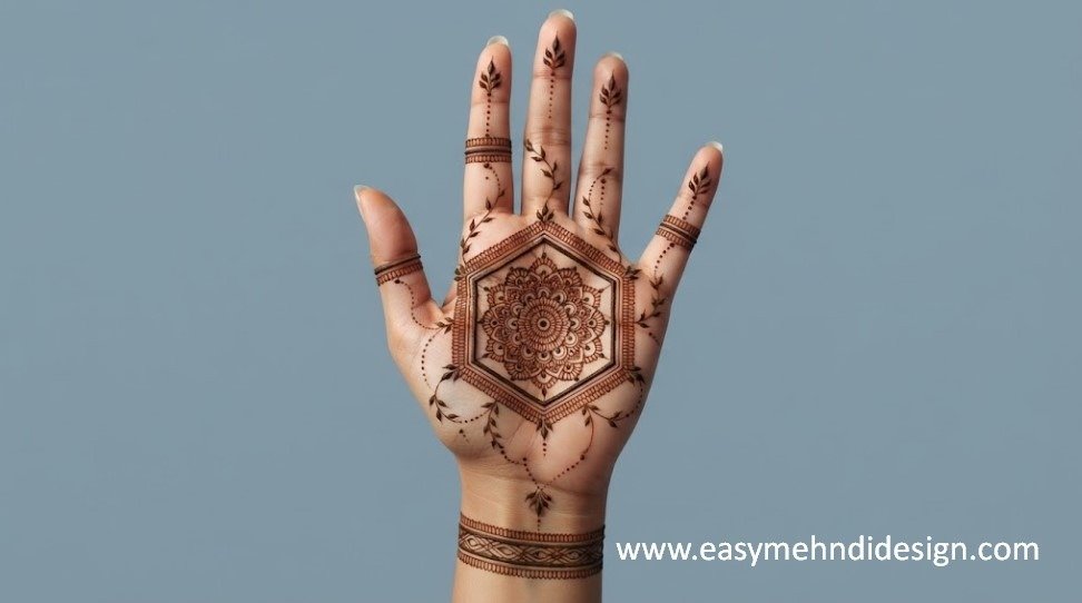 Front Hand Simple Mehndi Design