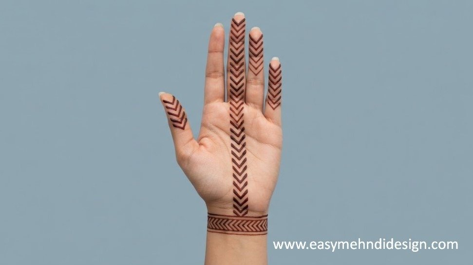 Front Hand Simple Mehndi Design