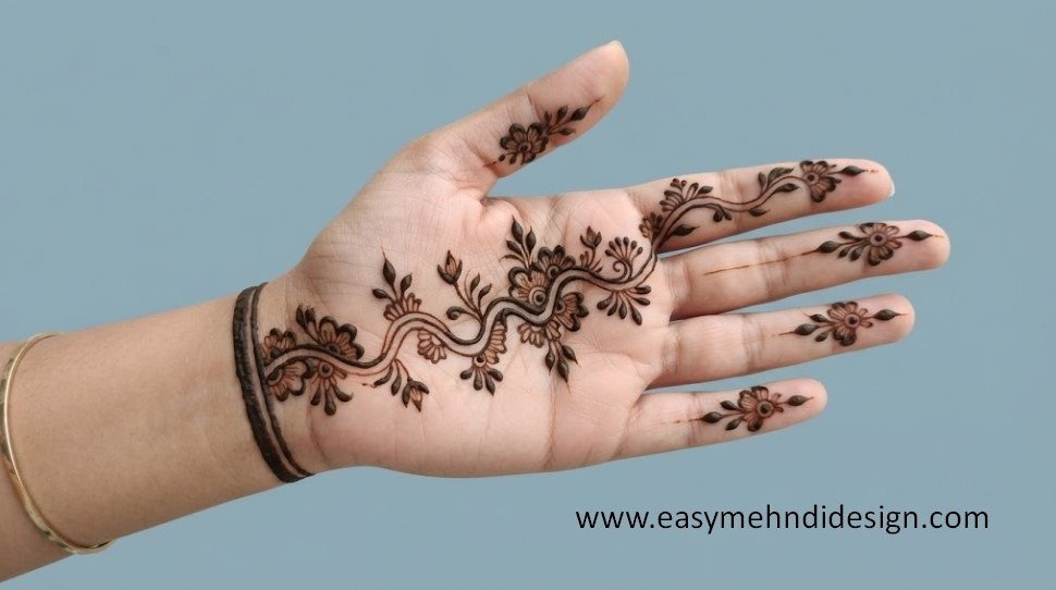 Front Hand Simple Mehndi Design