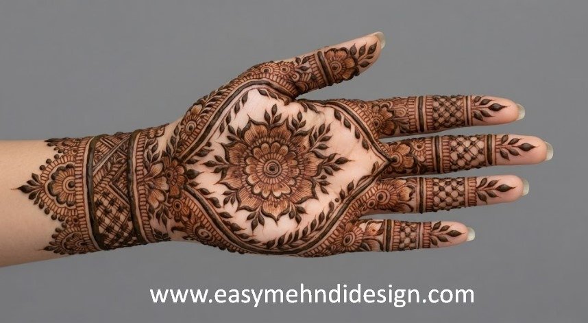 Front Hand Simple Mehndi Design